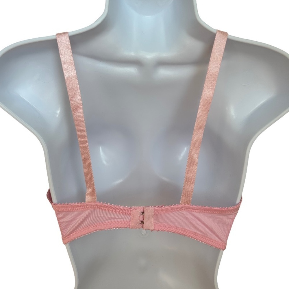 NWT PINK LACE UNDERWIRE BRA NO PADDING - Picture 3 of 3